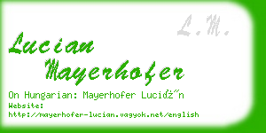 lucian mayerhofer business card